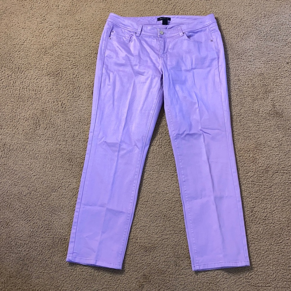 WHITE HOUSE BLACK MARKET Purple Contour Jean